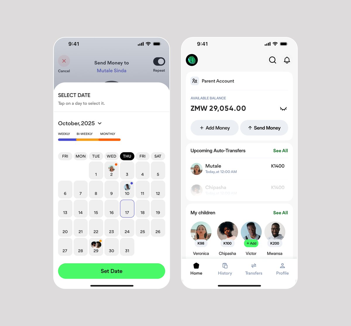 Screens from a recent and old project. One is already live on play store and app store and the other is out for development.