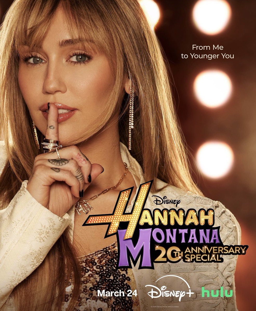 choquei's tweet photo. 🚨VEJA: Pôster oficial do especial de 20 anos da Hannah Montana. https://t.co/2cjZTPTB7j