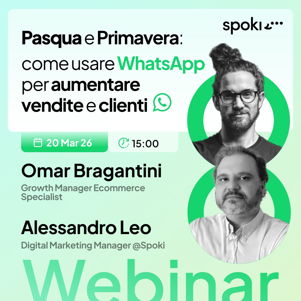 🟢 Pasqua e Primavera sono tra i momenti più importanti dell’anno per acquisire clienti e aumentare le vendite.

Chi usa WhatsApp in modo strategico riesce a trasformare più conversazioni in acquisti, costruire relazioni con i clienti e non perdere opportunità lungo la customer