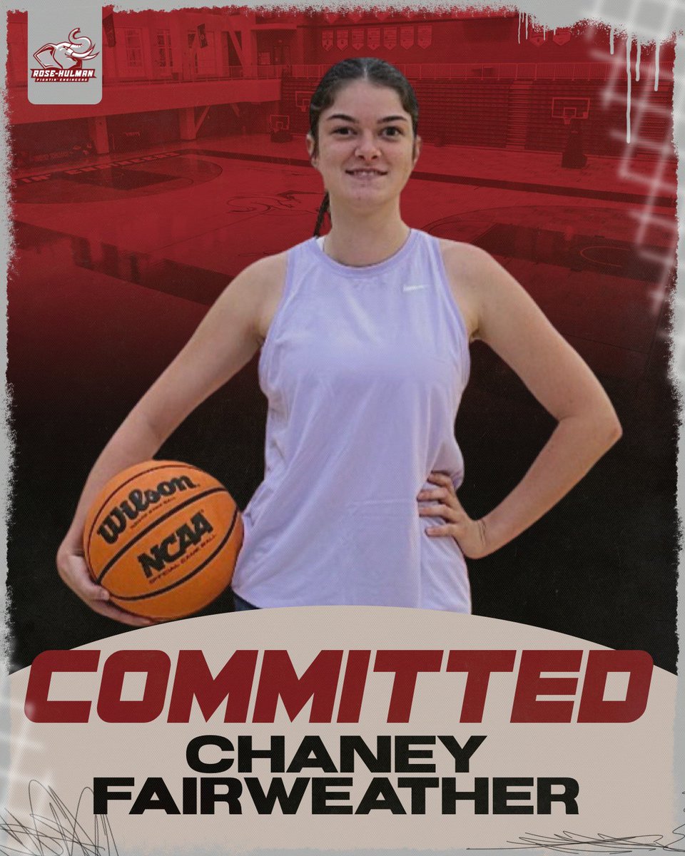 rhit_wbball's tweet photo. Committed!
Please join us in welcoming Chaney Fairweather to the Fightin’ Engineer family! 🔴⚪
We’re excited to have her and can’t wait for her to join the squad.
#FightinEngineers #Committed https://t.co/KZTue7nMT9