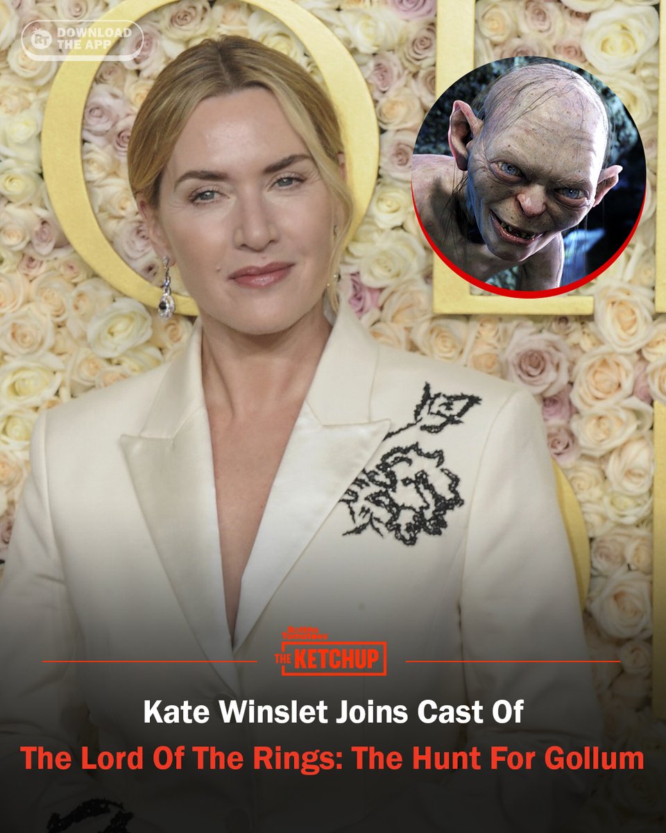 RottenTomatoes's tweet photo. Kate Winslet is set to star in Andy Serkis’ #TheHuntForGollum.

Set between The Hobbit and The Fellowship of the Ring, the new #LordOfTheRings film reportedly follows Aragorn’s journey to capture Gollum before he can reveal the Ring’s location to Sauron.

via Deadline - https://t.co/lsUlOECQsz