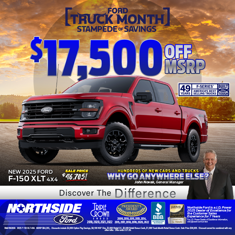 NorthsideFord's tweet photo. Deals on all-new 2025 and 2026 F-150's this Truck Month!
Hit the off-roads and drive the country in America's Best-Selling F-150!
https://t.co/JBVQjhEJOz
#ford #f150 #deals #truckmonth https://t.co/6sbvZq1WfM