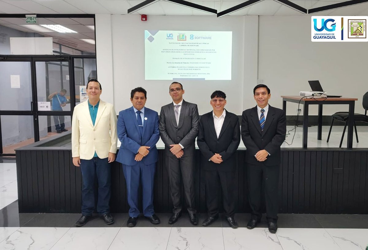 fmatemat_ug's tweet photo. #SustentacionesFCMF|| Proceso de Sustentaciones de Trabajo de Titulación 2025 – 2026 TI2, martes 10 de marzo de 2026, felicitamos a los estudiantes de la Carrera de Ingeniería en Sistemas Computacionales y de la Carrera de Software por aprobar con éxito su sustentación. https://t.co/jIIFujyTnG