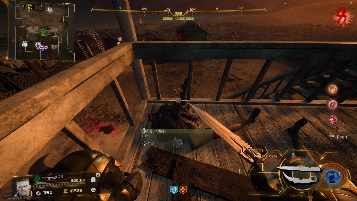 MargwaNetwork's tweet photo. OFFICIAL: BLUNDERGAT GUIDE:
In the future...
1. Feed souls to cysts to get a barrel. It can sometimes take several cysts.
2. Look for black tentacle growths on the walls and mark where they were. 
3. Finally, pick up the SO2 vial on the top floor of the Blue Building. Fill the vial in the sink on the bottom floor to get H2SO4.
In the Past...
4. Pick up the sealant on the top floor of the yellow house in the bedroom
5. Interact with every mannequin to put H2SO4 on them. You can only do this three times before having to refill the vial in the Future in the sink.
6. Look for the spots where the tentacle growths were and blow it up with an explosive to create a hole.
Back in the Future...
7. Look for a part dropped by the now dissolved mannequin.
8. Look for a part in the hole in the wall that you created in the Past. 
**You may need to repeat 7 and 8 several times in order to get the part.
9. Melee the Blundergat crafting table in the Future truck. You can now build the Blundergat