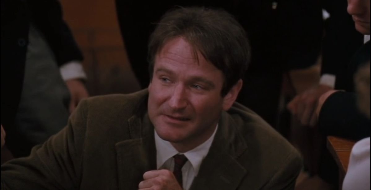 Robin Williams in Dead Poets Society, 1989