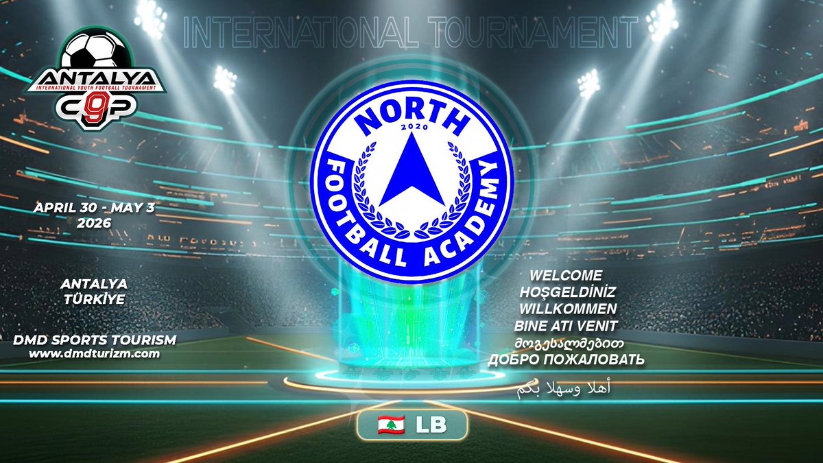 DmdSportif's tweet photo. 🚀 Another Top Team Joins the 9th Antalya Cup! 🏆⚽

We are excited to welcome NORTH FOOTBALL ACADEMY to the 9th Antalya Cup! 🌟

#dmdAntalyaCup #antalyacup2026 #internationaltournament #youthfootballtournament #youthtournament https://t.co/fGzzbdKdcR