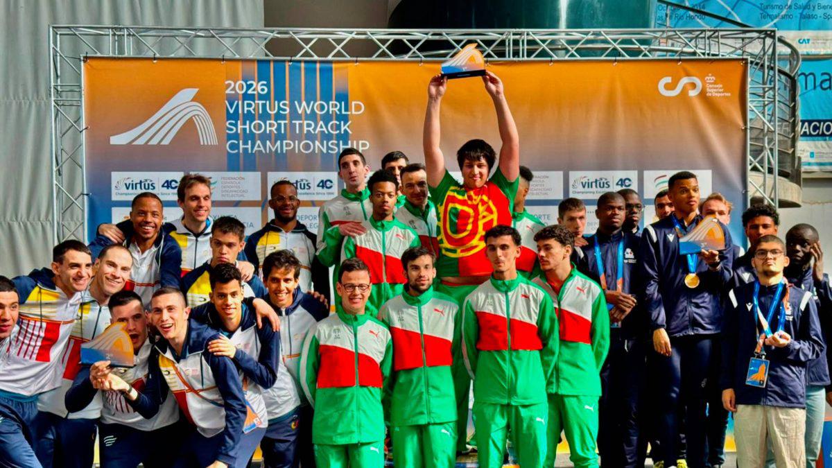 Portugal em destaque nos Virtus World Athletics Indoor Championships 2026, em Ourense

A Seleção Nacional de Atletismo DI conquistou 14 medalhas (6🥇 7🥈 1🥉) e sagrou-se tricampeã do Mundo por equipas masculinas
Destaque ainda para Ana Filipe,eleita Best Athlete Woman-Parabéns!