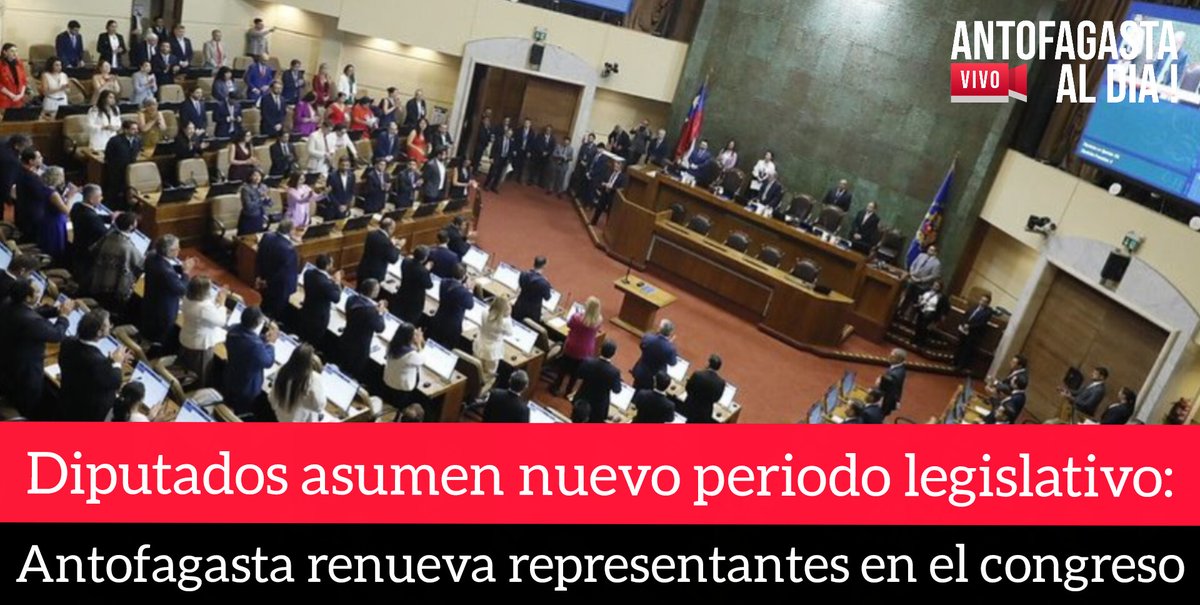 🔴Con el juramento de los 155 diputados, incluyendo a los legisladores de la Región de Antofagasta, se instaló el nuevo periodo 2026-2030. Jorge Alessandri liderará la mesa directiva.⚫

Más detalles en:
antofagastaaldia.cl/diputados-asum…