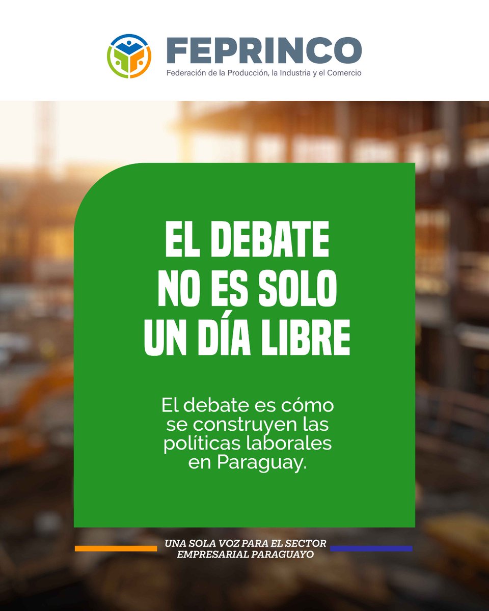 feprincopy's tweet photo. 🗣️ El debate no es solo un día libre.

La discusión sobre otorgar el día libre por cumpleaños abre una conversación más amplia: cómo se construyen las políticas laborales en Paraguay. https://t.co/MaCRYhgmjh