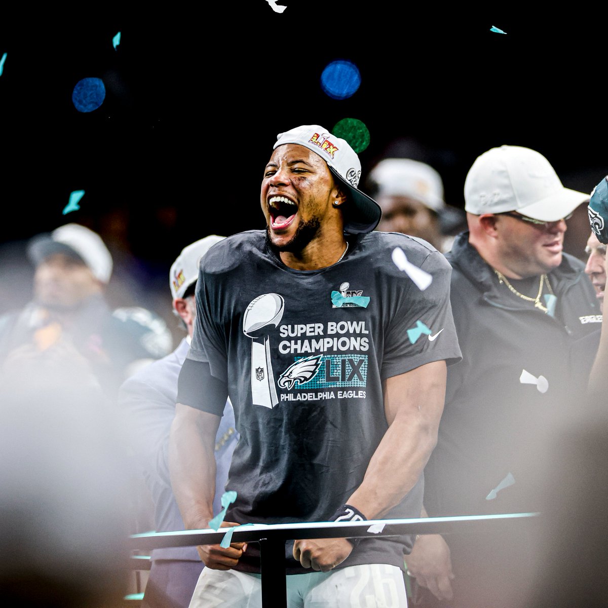 DKNetwork's tweet photo. Two years ago today, Saquon Barkley signed a 3-year, $37.75M deal with the Eagles.

🦅 3,145 rushing yards
🦅 24 total TDs
🦅 2024 1st-team All-Pro
🦅 2024 OPOY
🦅 2024 leader in touches, total yards and yards/game
🦅 Top-3 MVP finish
🦅 Super Bowl champion

Worth every penny. https://t.co/Pe2vDQsuA7