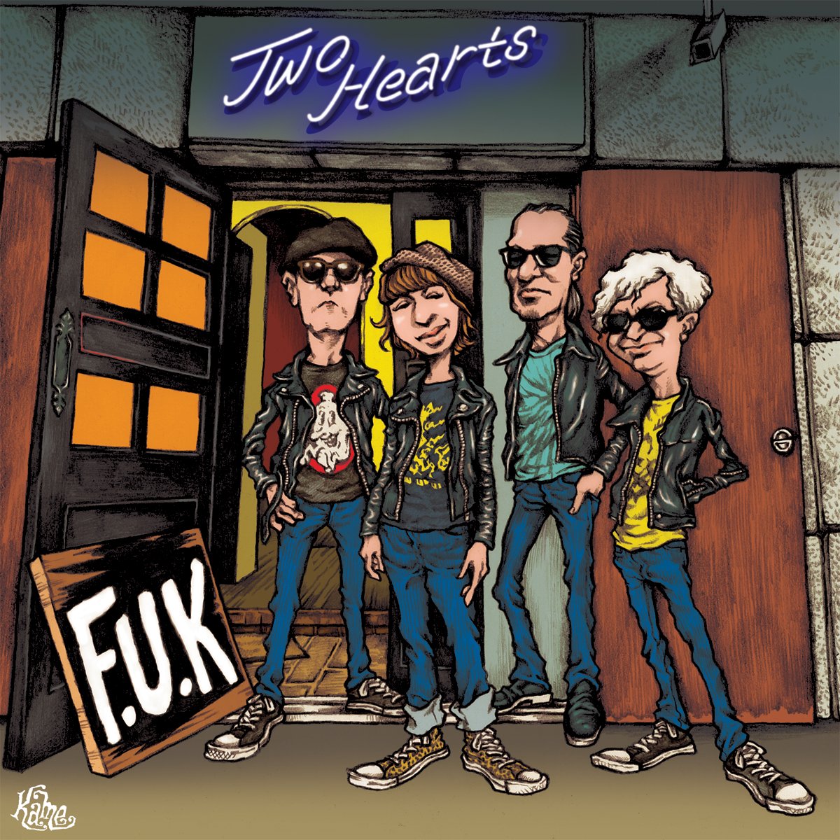 Sneak peak at the front cover art for the new Two Hearts- F.U.K LP/CD out Friday March 20th, 2026 on Dead Beat Records. Pre order here: shop.dead-beat-records.com/collections/de…  . #twohearts #deadbeatrecords #deadbeatrecordsmailorder #deadbeatrecordsandmailorder