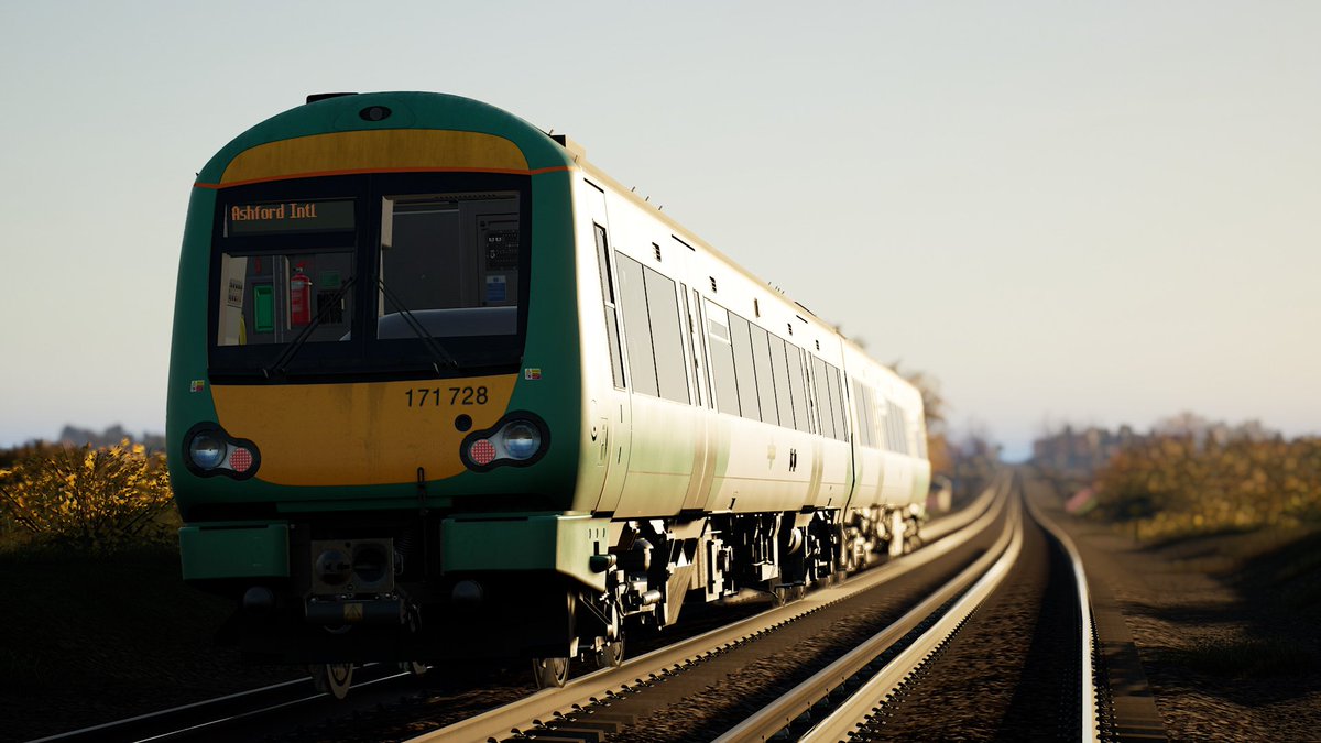 Moby_Dick78's tweet image. 現在はEastbourne発着となり、運転区間が短縮されてしまったMarshlink線直通のAshford International行き。Class 171の車内アナウンスは少しこもった感じで雰囲気が出ている。#TrainSimWorld #TSW6