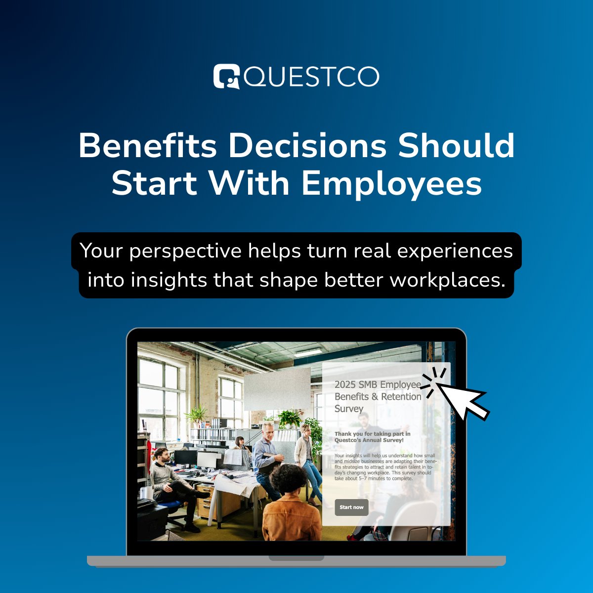 Questco's tweet photo. 📝 Do your benefits work for you? Questco is collecting anonymous feedback to shape the 2026 Workplace Benefits Report. The goal is to help employers understand what employees value—so benefits get better.
👉 https://t.co/b7CP9kJFdv

#EmployeeBenefits #YourVoiceMatters #WorkLife https://t.co/lfp050Bikk
