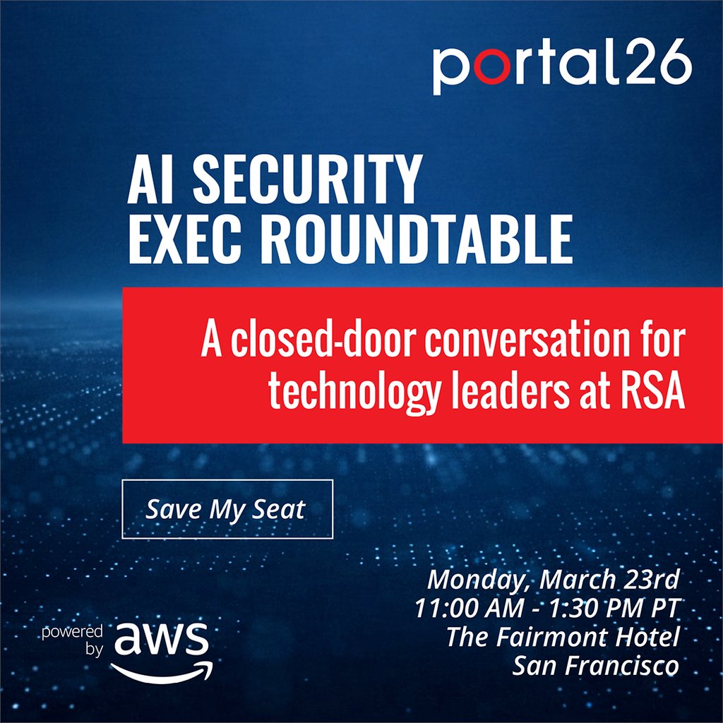 RSACParties's tweet photo. Your Board Wants AI Now. 
Your Security Program Needs Time. 

Join @Portal26ai during #RSAC for an Executive Lunch on The Zero-Day Dilemma – Securing AI while Managing Board Pressure. 

Limited Seats:
https://t.co/cC2iknFi0N 

#RSAC2026 -Sponsored- https://t.co/h9SUyLEgHB
