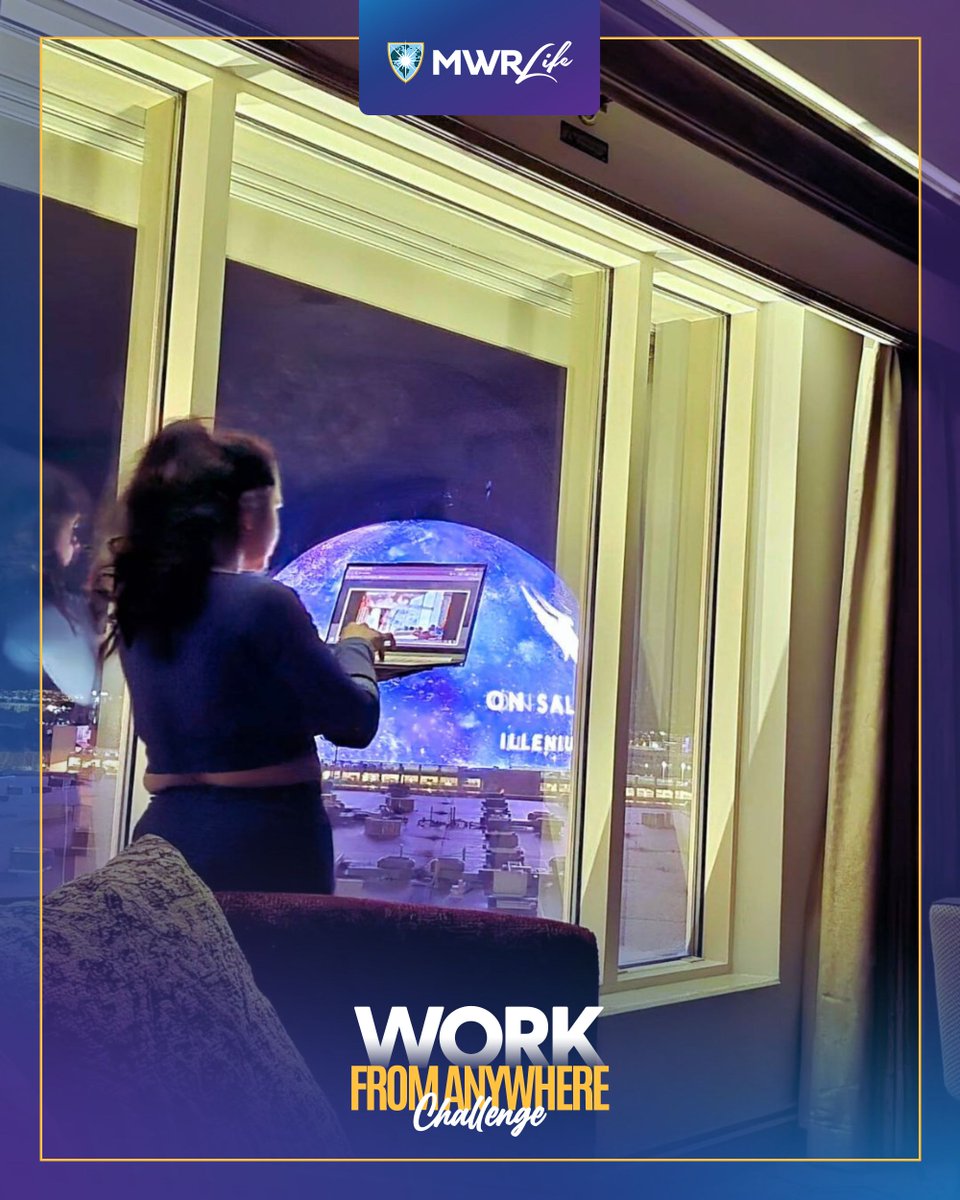 mwrlife's tweet photo. ✨It’s time for the #WorkFromAnywhereChallenge — Weekly Pick!
We’re highlighting Briseida whose entry captures creativity, focus & the true meaning of working from anywhere.
10,000 Travel Credits are waiting for the monthly winner in the final round!
#MWRLife #MakingWishesReal https://t.co/cSEZva9wYg