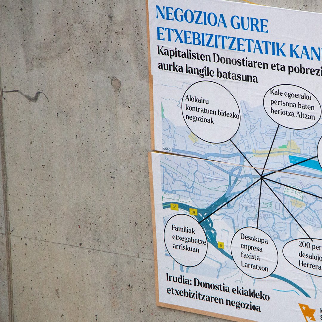 Kontseilua_Don's tweet photo. 🔵#EtxebizitzaSindikatua

Ba al dakizu zer gertatzen ari den Donostia ekialdeko auzoetan? Azken aste hauetan, ekialdeko auzoetan azken hilabeteetan erregistratutako kasuak seinalatu ditugu: Desokupazio enpresa, etxegabetzeak, proiektu urbanistikoak auzo gainpopulatuetan... https://t.co/U69mLI8MRM