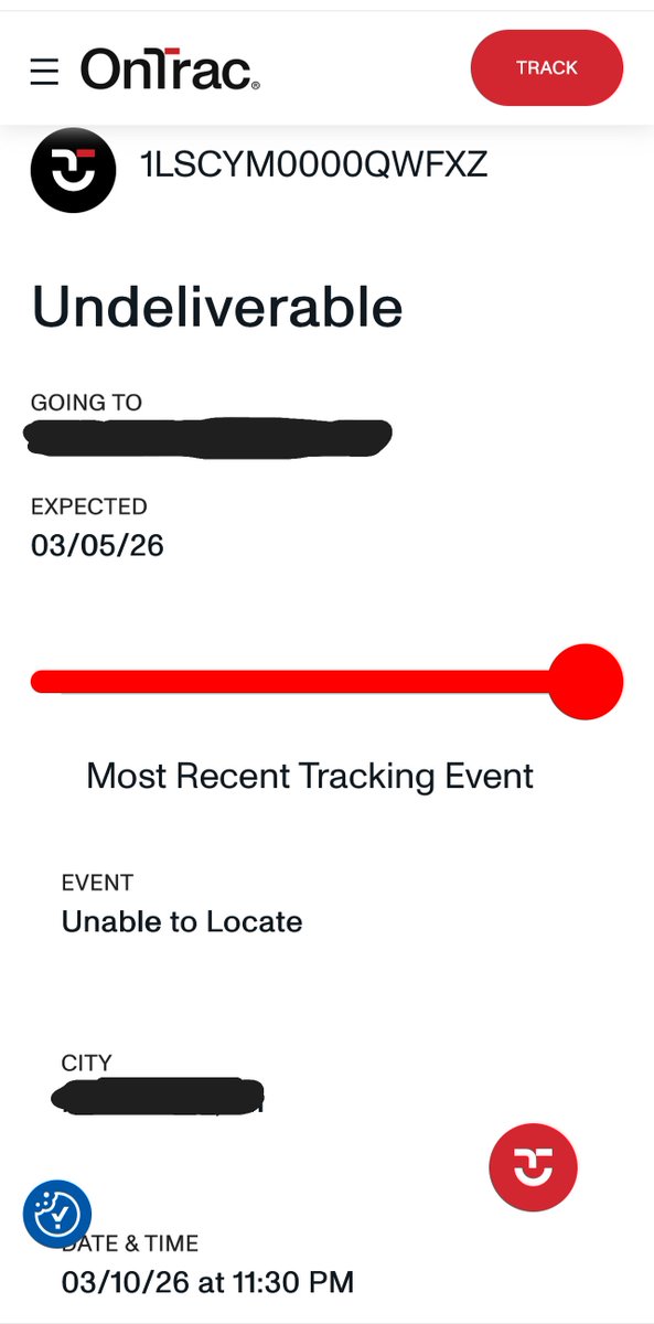 Scoffatgravity's tweet photo. @Ontrac_Hlpdesk2 I purchased a cup from Etsy and Ontrack lost the package. The seller sent a replacement, Ontrack lost it again. It's impossible to reach customer service. https://t.co/To1OibbGfJ