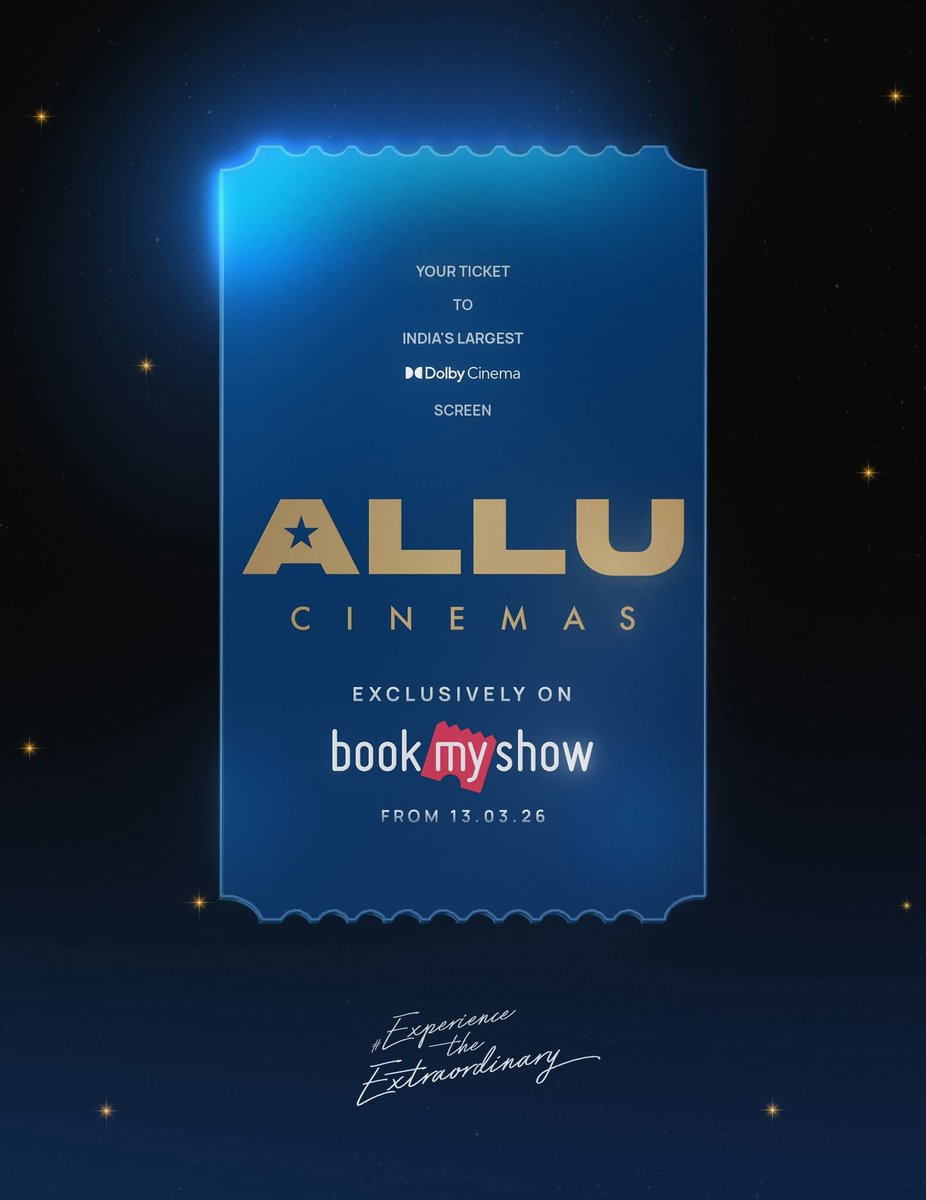 BelieverHemanth's tweet photo. ALLU CINEMAS LAUNCH TIMELINE:

- Allu Cinemas will be inaugurated Today by CM #RevanthReddy.

- Dolby Cinema screen will be opened to the media on March 13 with special trailer screenings of RRR, Varanasi and a few other titles. https://t.co/wrEH7WERrI