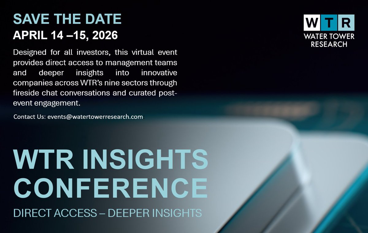 Water Tower Research LLC tweet media