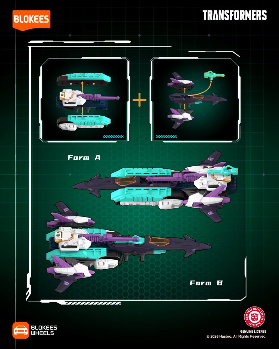 BlokeesOfficial's tweet photo. Blokees Wheels Transformers C02 : Wreck &amp; Rule | Mode Highlights

Overlord brings the hype to the starting line.
Plane mode, tank mode, or beyond.
Play it your way.

#Blokees #BlokeesWheels #Transformers #BlokeesModelkits https://t.co/F2tcOikqVq