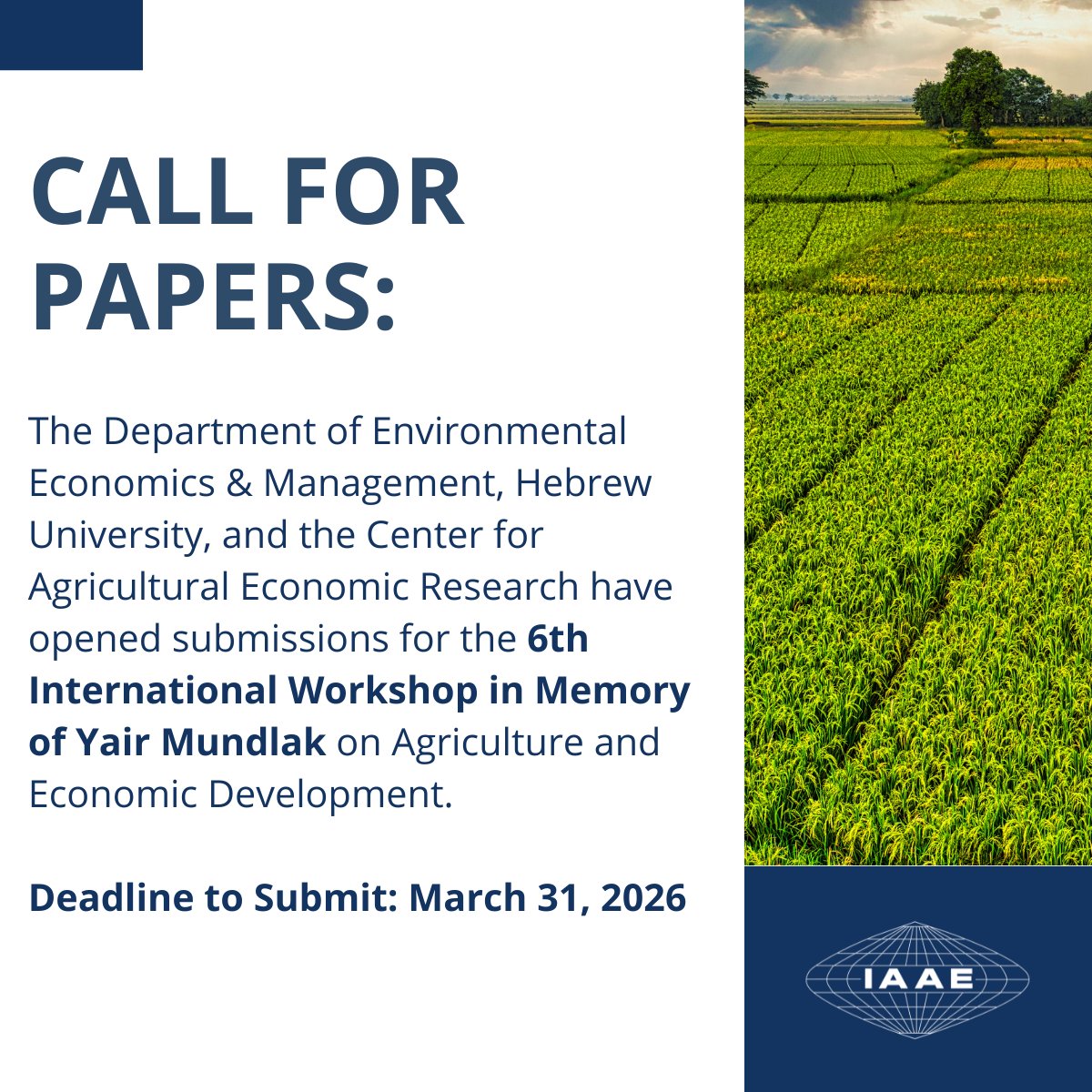Int. Association of Agricultural Economists tweet media