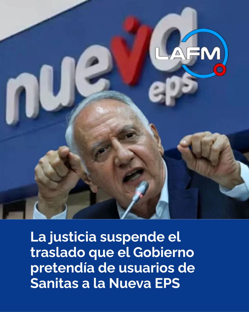 El Tribunal Administrativo de Antioquia suspendió provisionalmente el Decreto 182 de 2026, con el que el Gobierno nacional ordenó una remezón en el sector salud y el traslado de unos tres millones de pacientes a la intervenida Nueva EPS.

Más:  facebook.com/photo/?fbid=42…