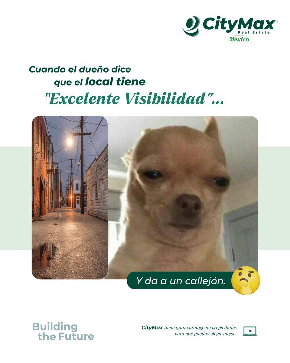 CityMaxMexico's tweet photo. Elegir espacio comercial es más que encontrar un local bonito.
Ubicación, aforo, estacionamiento y contratos claros hacen la diferencia. 📊
CityMax México te ayuda a encontrar el correcto. https://t.co/kqG8lqu7Eg