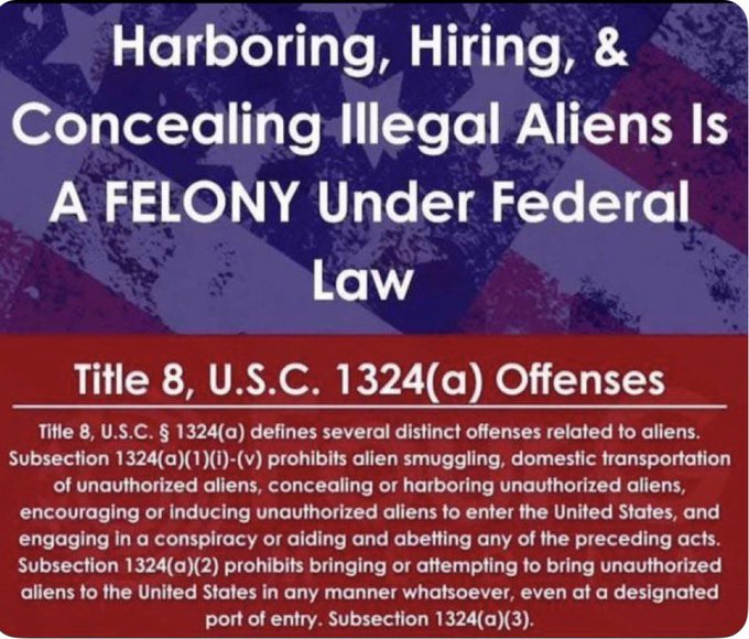 barbiesway's tweet photo. @IanJaeger29 EVIL TRAITOR. Supporting illegals make YOU a criminal. We have laws and you are breaking them #obstruction #harboring #shielding funding is #encouraging #aiding& abetting
@RealTomHoman @ICEgov @ICEgovERO
@PamBondi https://t.co/ud8flg7jMh