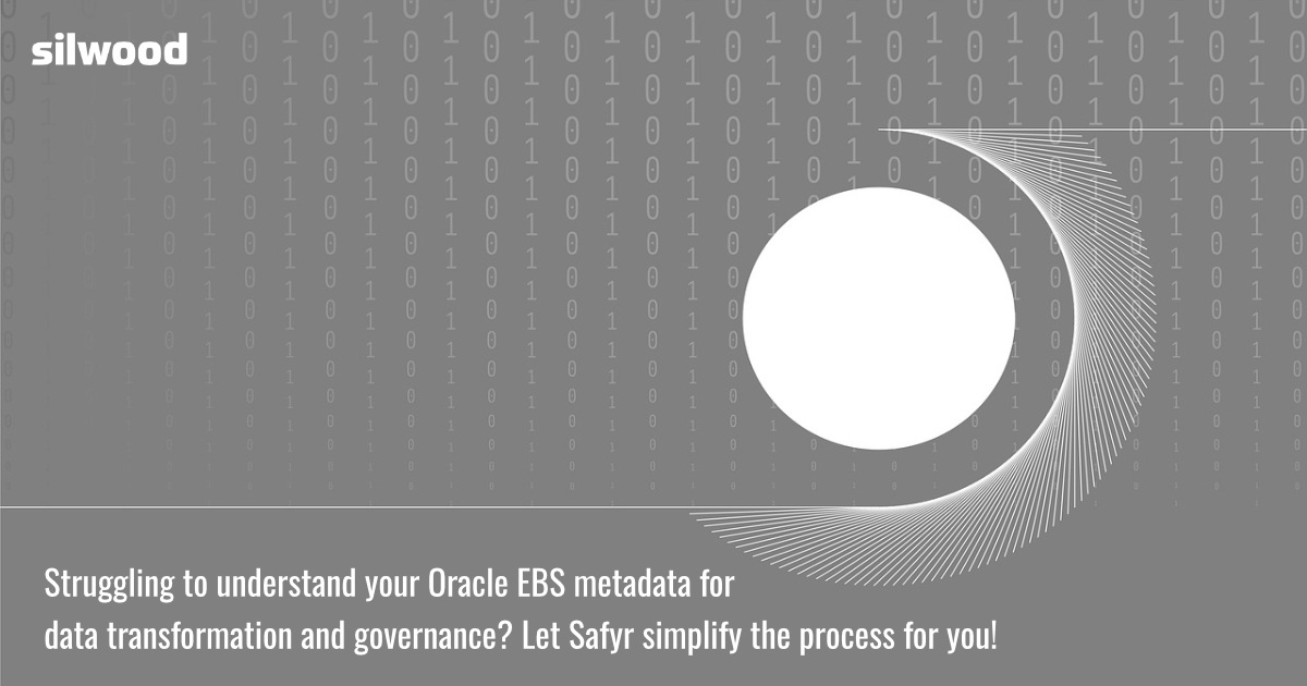 Silwood_Safyr's tweet photo. Struggling to understand your Oracle EBS metadata for data transformation and governance? Let Safyr simplify the process for you! #dataunderstanding #OracleEBS #Safyr https://t.co/YpowWlLt0s https://t.co/mNKngrtmaF
