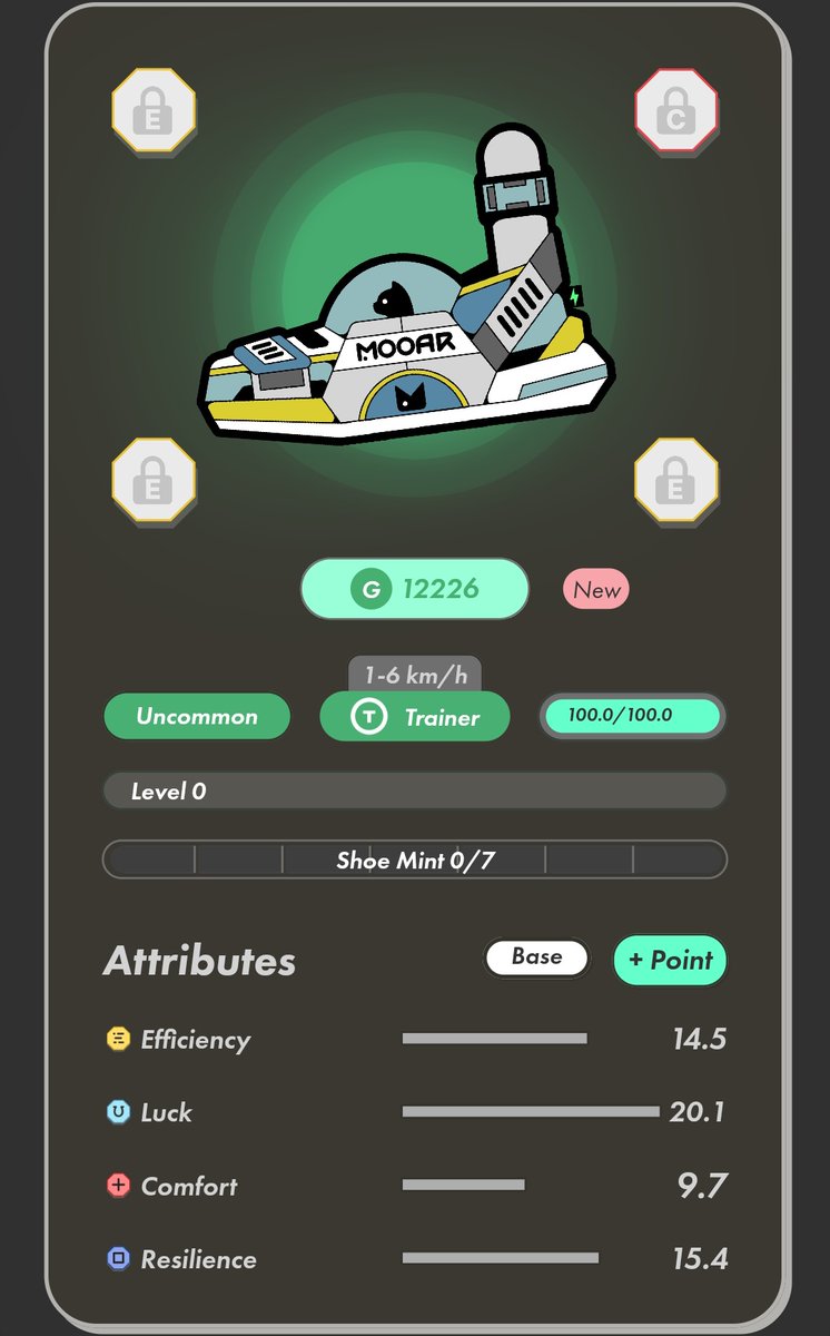 KuliiX's tweet image. After a long time, I finally started enhancing my #MOOAR x #STEPN Genesis today 👟

I’ve wanted to upgrade it for a while, and today the journey began. As I find better sneakers in the market, I’ll push it further.

Growth never stops. The journey continues 💚
@Stepnofficial