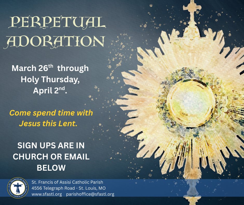 Consider spending some time in front of the Blessed Sacrament this Lent.