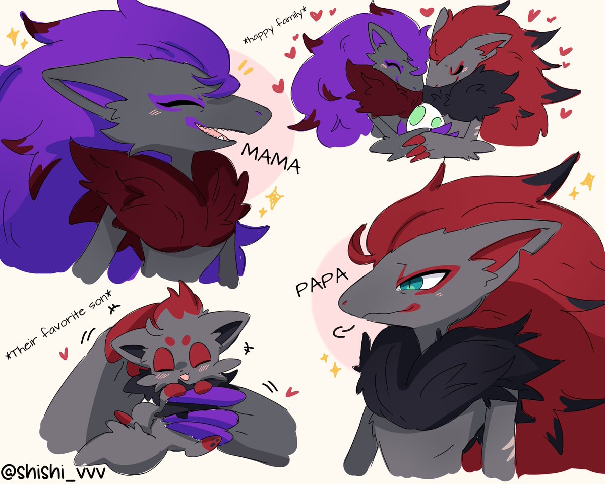 just a quick doodle for zorro's parents ✨

#zorua 
#zoroark