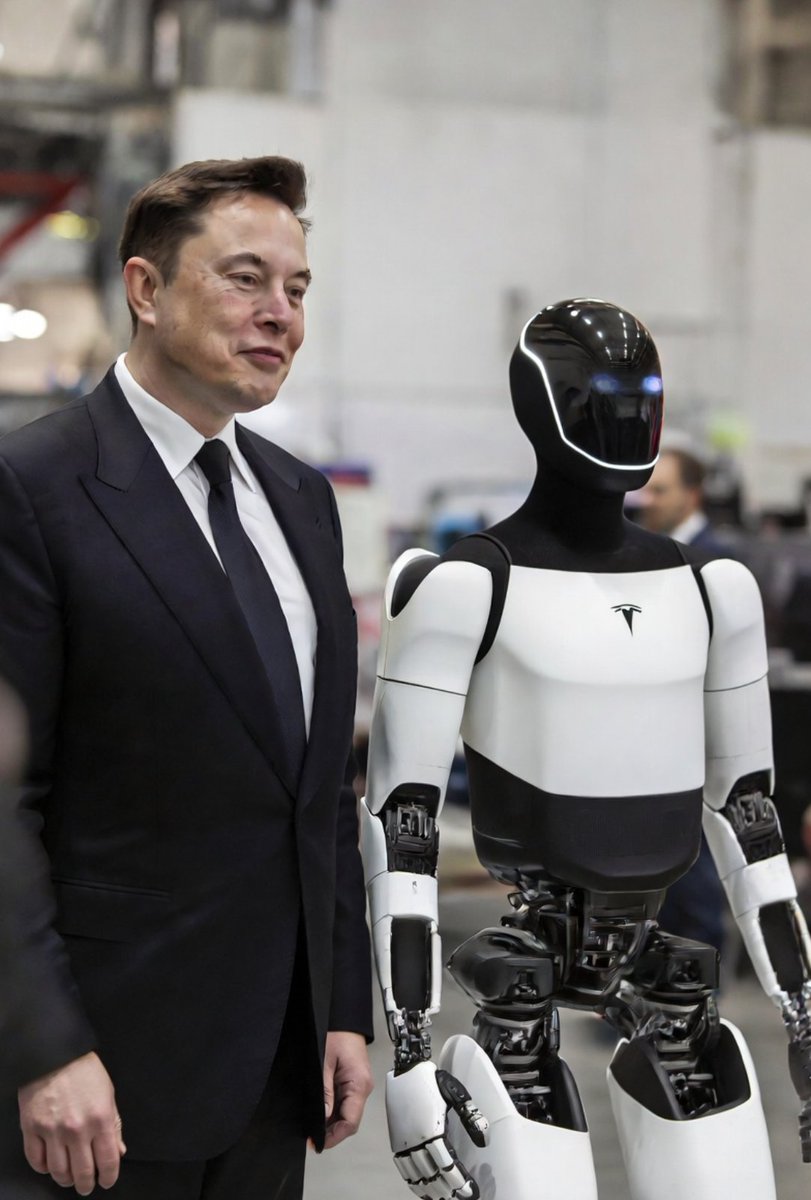 Echo_Byte5456's tweet photo. @elonmusk Elon musk and the Tesla robot https://t.co/tIAFvA2cyd