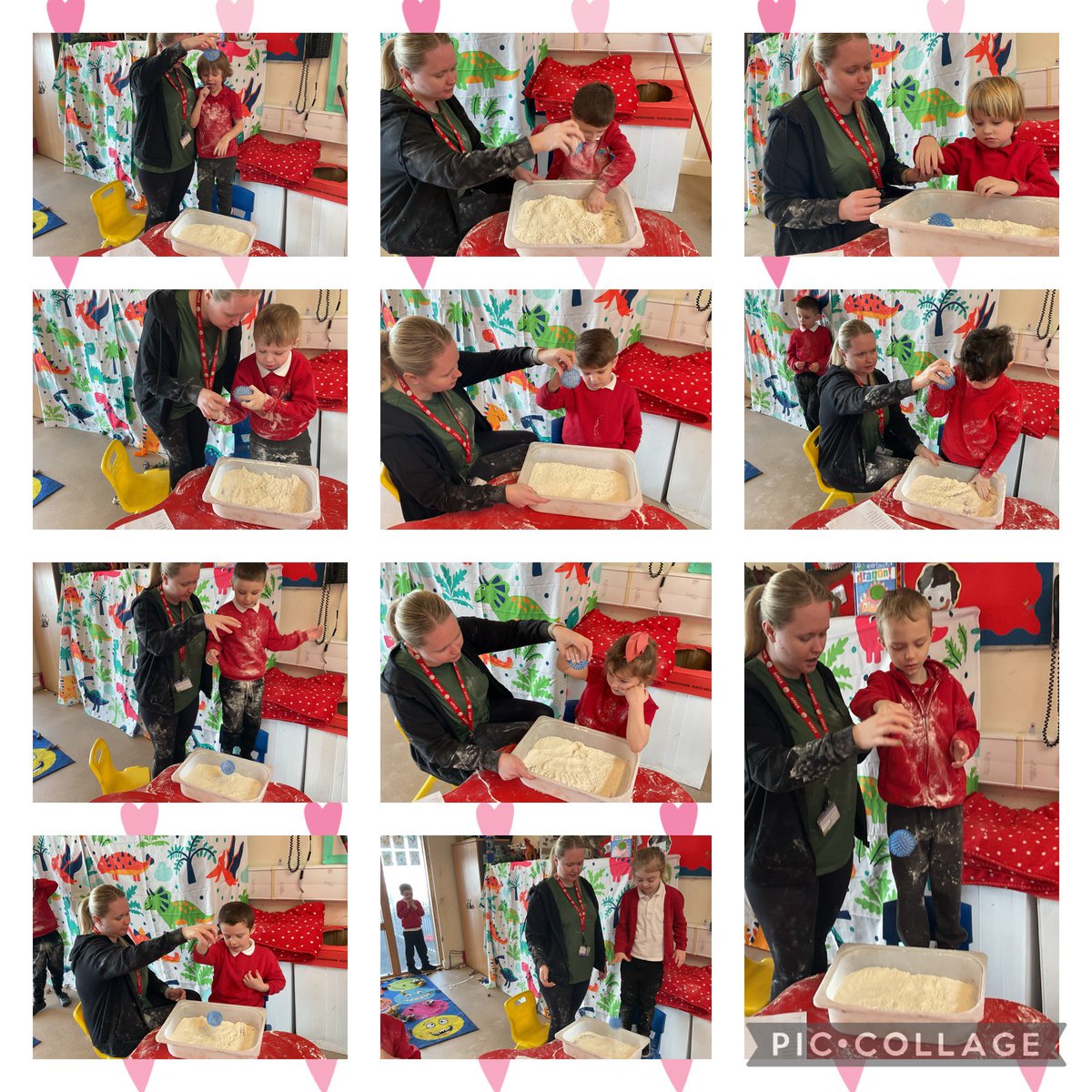 YsgolHenFelin's tweet photo. Lots of work today in #YHFClass6 on our science skills. We explored gravity trying to guess which item made the biggest splash in the water. We also tested what happened when we released a ball into flour when sitting, standing and standing on a chair #YHFST https://t.co/BsXiNTJAgy