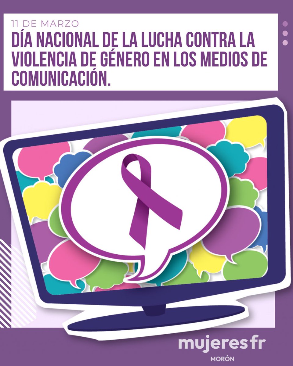 MujeresFRMoron's tweet photo. 📍11 De Marzo Día Nacional de la Lucha contra la Violencia de Género en los medios de comunicación

La forma en que se narran los hechos, titulares que minimizen la violencia, justificar agresiones o responsabilizar a las víctimas. https://t.co/wuikMajSqh