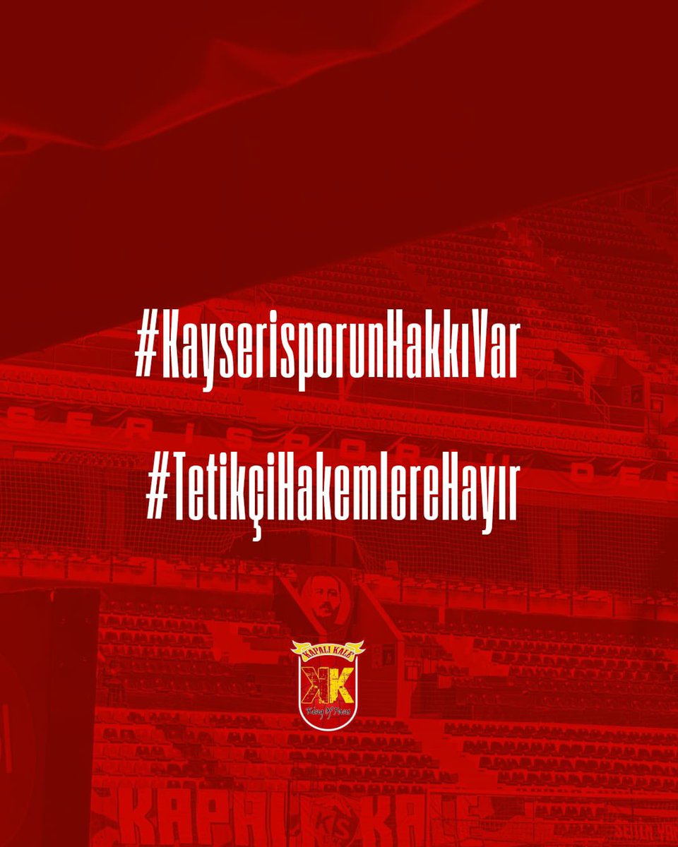 KapaliKale's tweet photo. #KayserisporunHakkıVar 
#TetikçiHakemlereHayır 

@TFF_Org https://t.co/tupW2Hz6bF