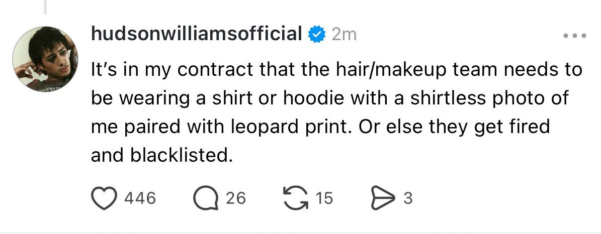 he's so unserious i hate him (i really don't)