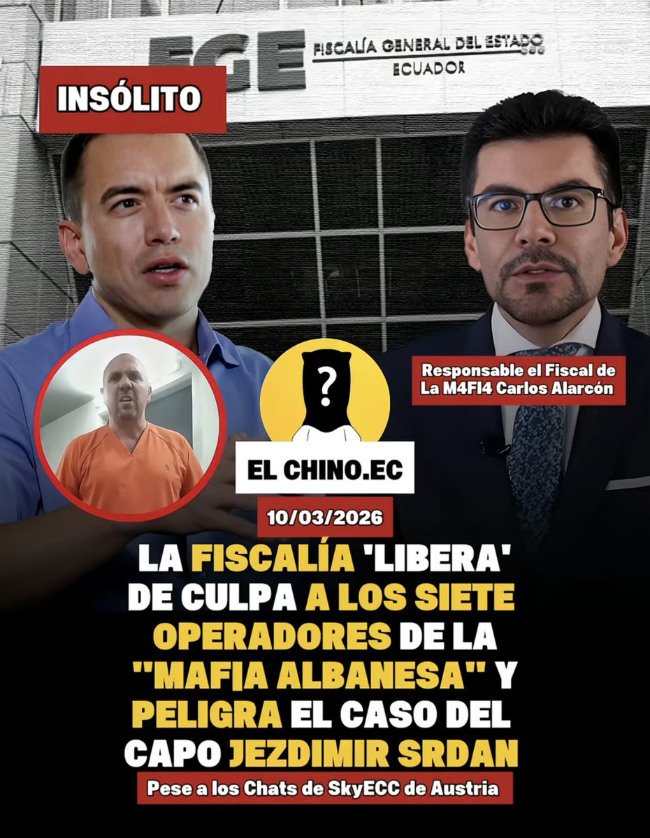 elferlopezaires's tweet photo. Ya entendieron que Noboa nos convirtió en un N4rco Estado en el que no se persigue el bien común, en el que todo el aparato estatal está encargado de defender, proveer, suministrar y proteger al n4rco? Y en lo privado, lavar todo el dinero sucio en la banca privada mafiosa. Asco! https://t.co/w6YMZvekN9
