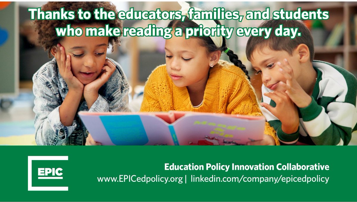 EPICedpolicy's tweet photo. 📖 March is Reading Month! EPIC is committed to strengthening literacy across Michigan. Our research examines how state literacy policy is implemented in schools and the impact it has on students and educators. https://t.co/7yaKow4p3B