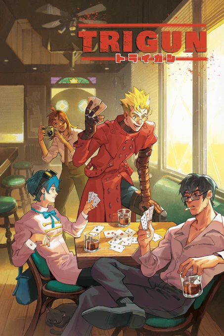 Guess whose the winner #Trigun #Vash #Wolfwood collab with