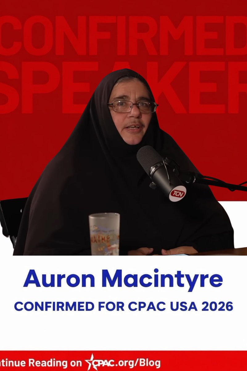 🚨🚨BREAKING🚨🚨

CPAC has just CONFIRMED Auron Macintyre for CPAC USA 2026 in Grapevine, Texas, March 25-28.

[This talk is brought to you by Jeremy’s Razors]