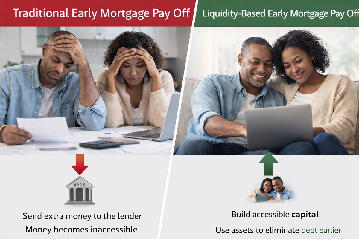 GAInsuranceDude's tweet photo. Two different approaches homeowners use when trying to pay off their mortgage early.

Which one are you doing? https://t.co/1QVh2jKxIg