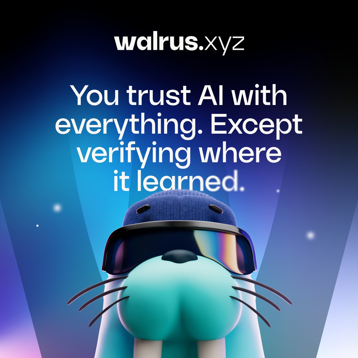 WalrusProtocol's tweet photo. AI is everywhere. But the data behind it? Unverified, centralized, and nobody's asking questions – until now.