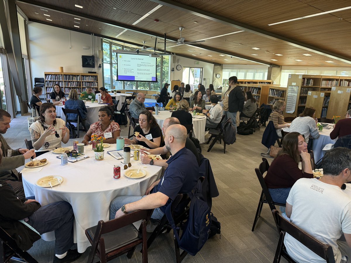 nuevaschool's tweet photo. #SeenAtNueva: Innovative Learning Conference attendees who joined us for the Educators' Open House participating in a lunch and learn debrief in the Humanities Center and Library.

We're so excited to welcome all our ILC guests to campus tomorrow! #NuevaILC #ILC2026 https://t.co/Mp5cwDVF4x