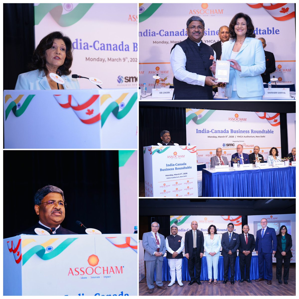 It was a pleasure to attend the India–Canada Business Roundtable organised by ASSOCHAM, where a distinguished delegation of policymakers, industry leaders and academic institutions from Canada joined for a thoughtful dialogue on the future of our partnership. It was a privilege