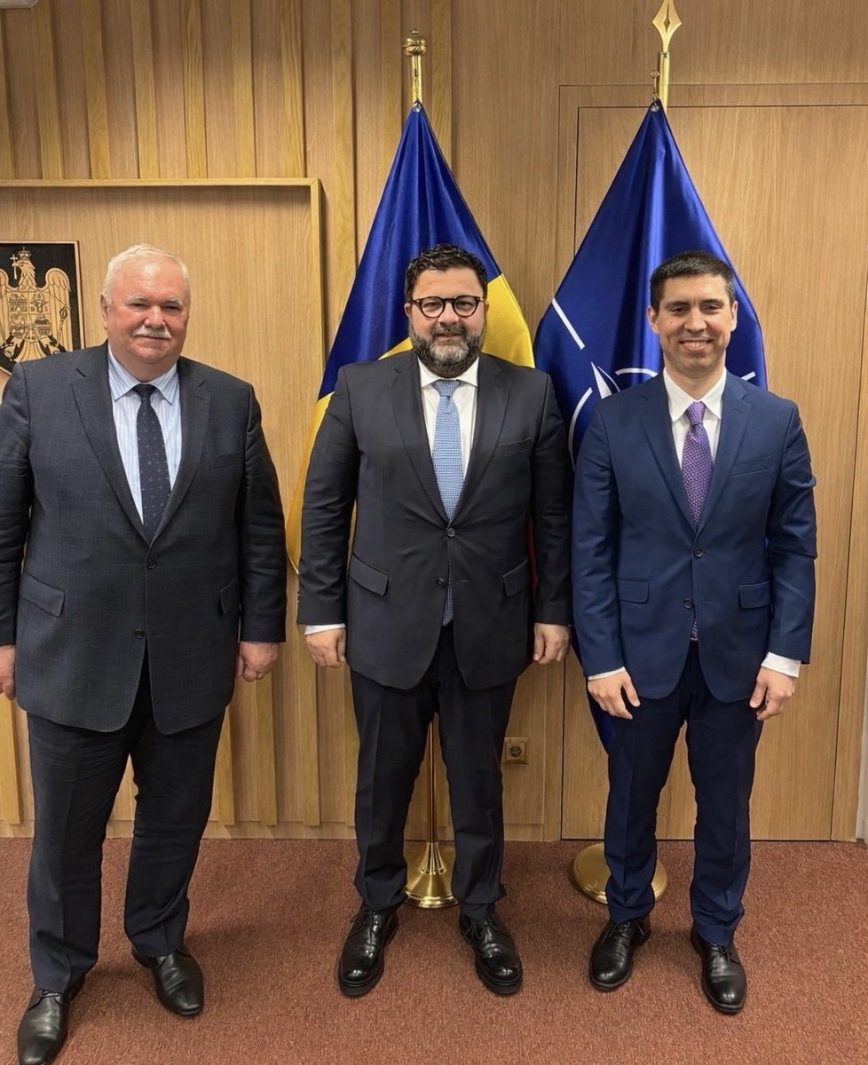 DanNeculaescu's tweet photo. Today, we had the privilege of hosting at @NATO the Deputy Prime Minister, Minister of Foreign Affairs of the Republic of Moldova @MihaiPopsoi. A strong and resilient partner, Republic of Moldova has gained valuable experience in countering hybrid threats which is worth sharing with Allies. So happy to see and exchange views with DPM Popsoi in the North Atlantic Council and at @RomaniaNATO.