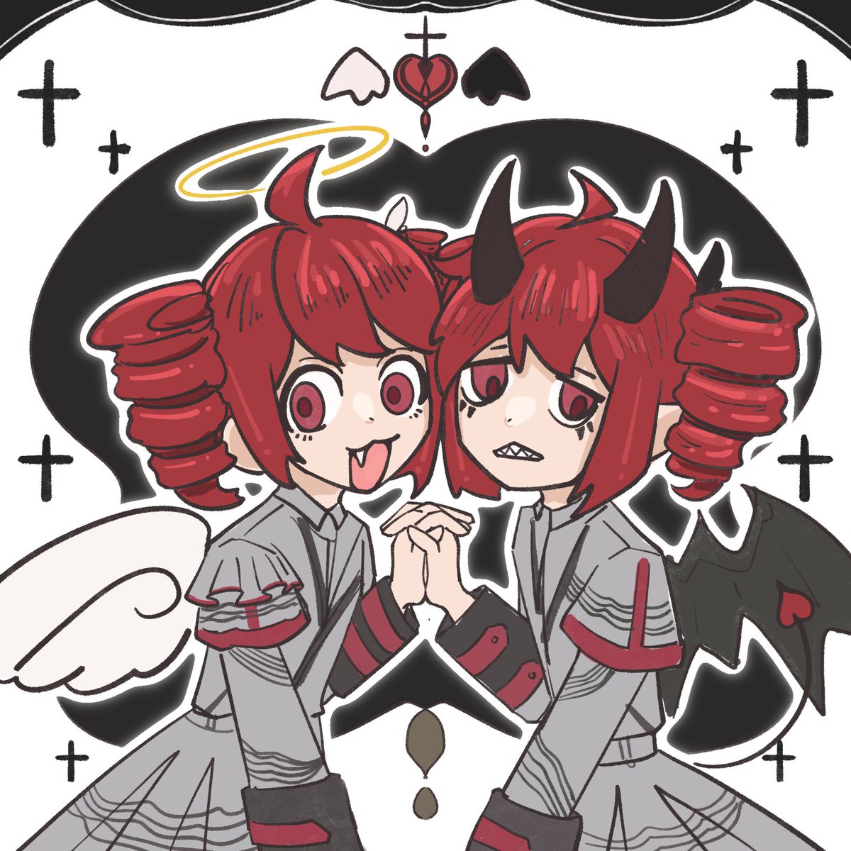 Airseven_Vol's tweet photo. 天使と悪魔
#重音テト https://t.co/eX6eEOW4kk