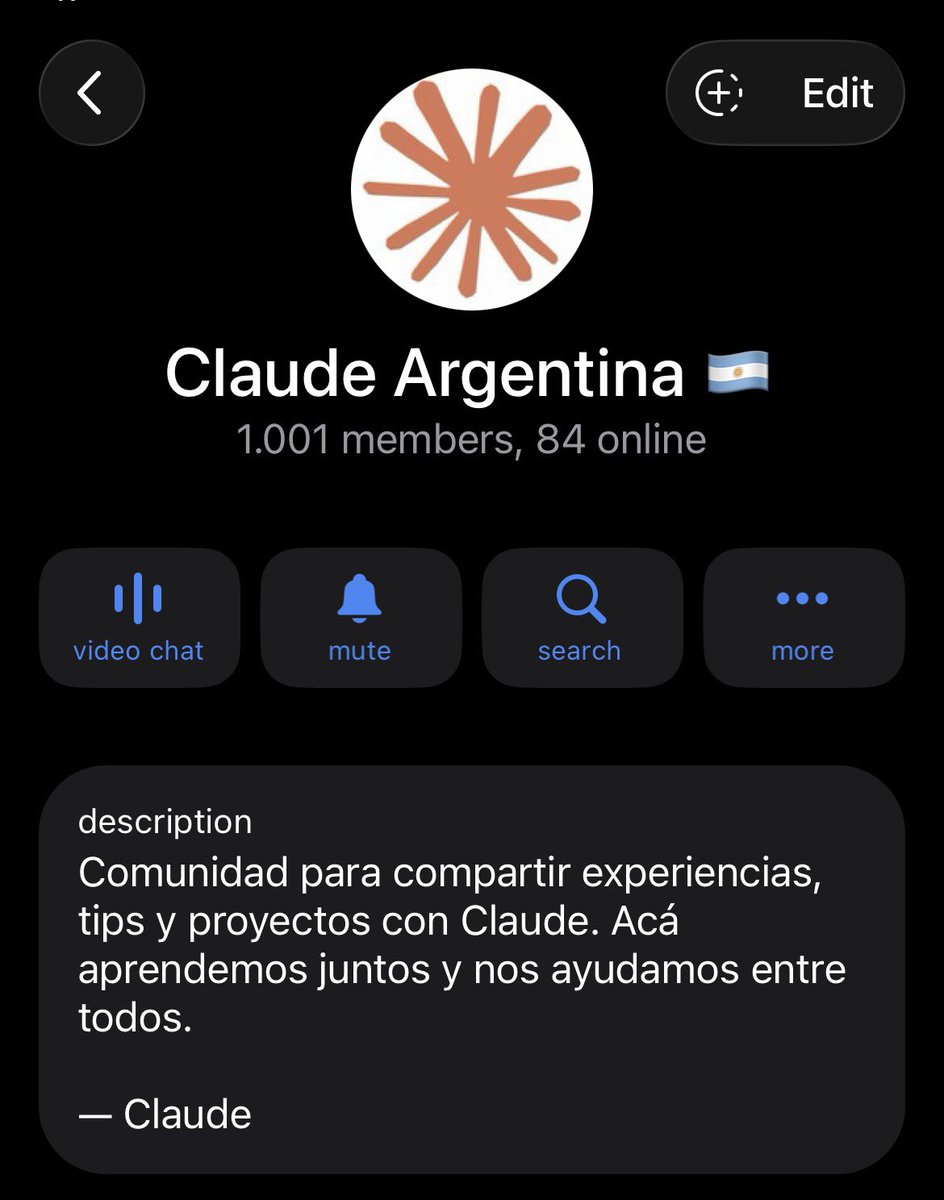 LeanZubrezki's tweet photo. Ya somos más de 1.000 personas hablando sobre @claudeai , AI, emprendimientos, proyectos y más! https://t.co/jtKEs6hhTM