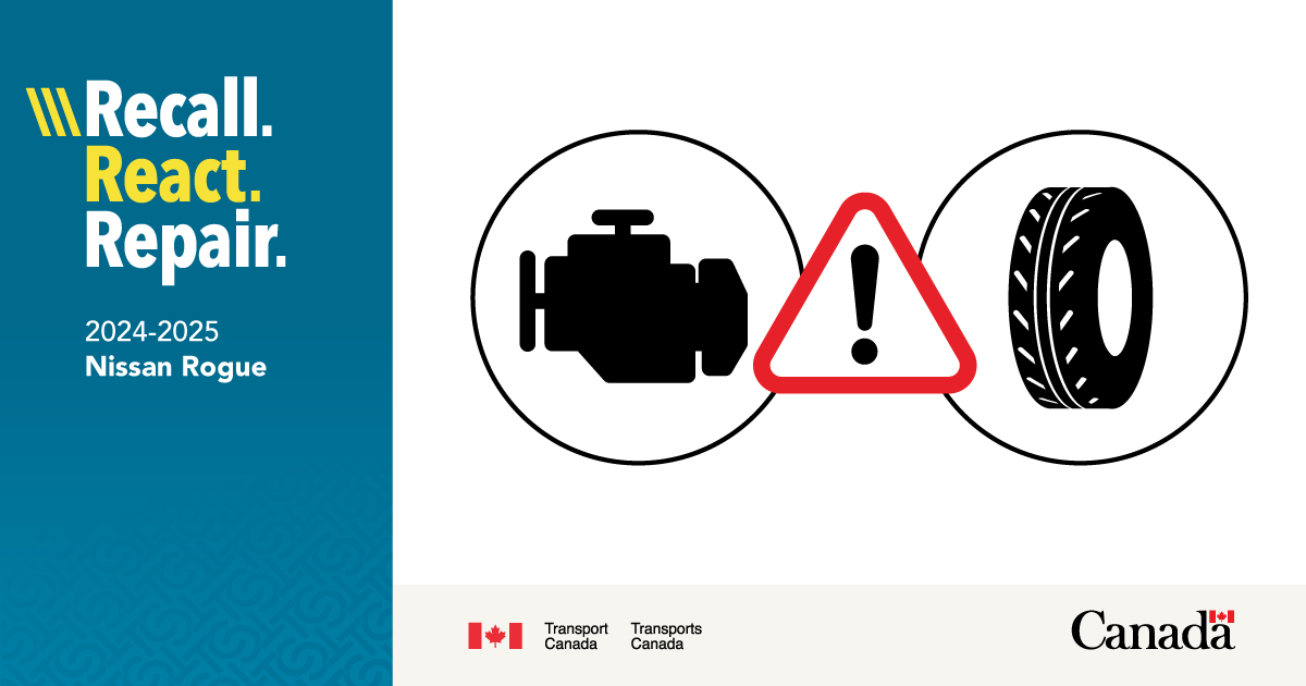 Transport_gc's tweet image. #Recall: Do you drive a 2024-2025 Nissan Rogue? 
A software problem could cause the electronic throttle chamber to fail. If not fixed, there may be a loss of power to the wheels, and the risk of a crash may increase.