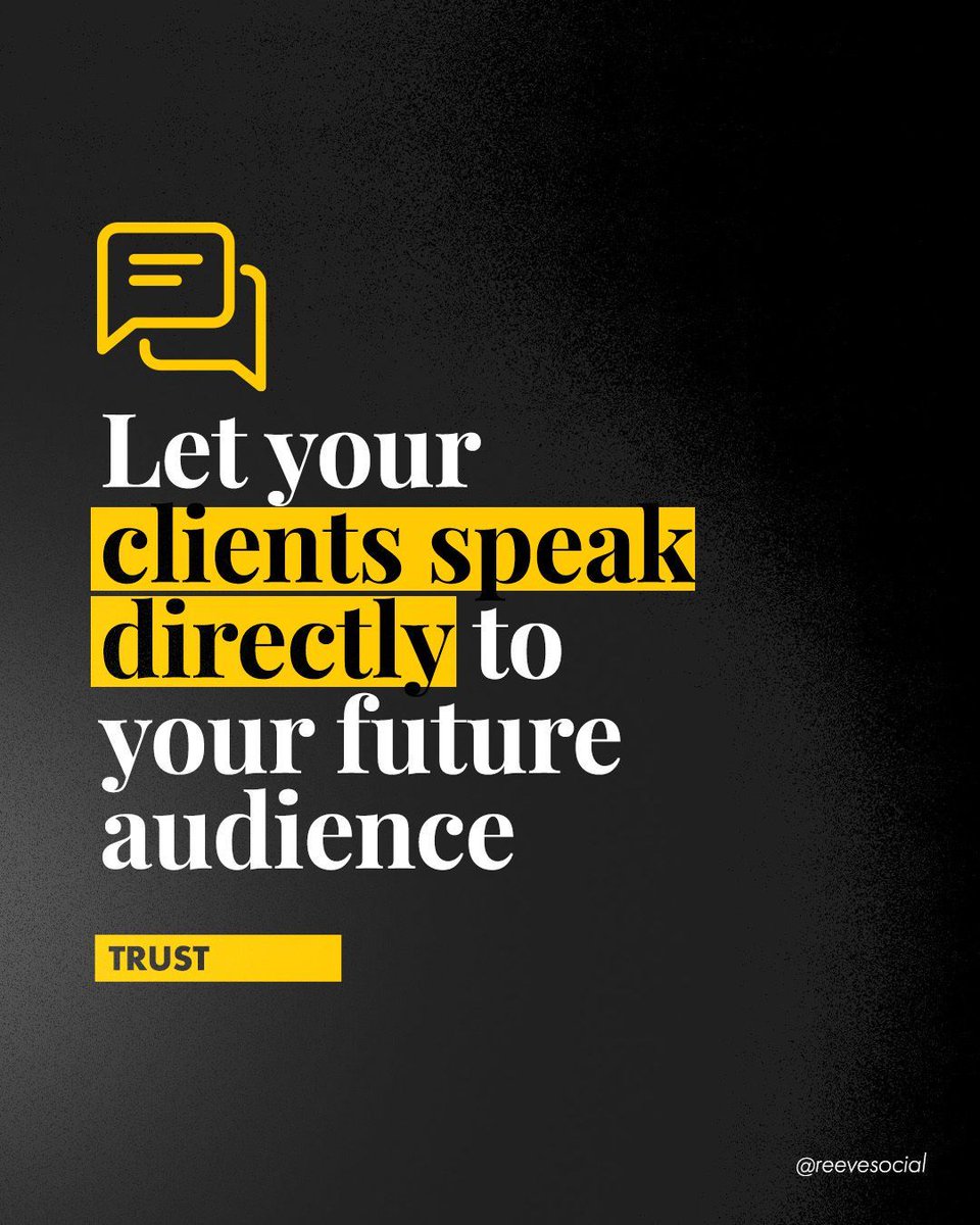 Social media that creates ➤ 𝗧𝗿𝘂𝘀𝘁

Trying to improve your credibility online, start with these: 

💡 Video testimonials: Let your clients speak directly to your future audience.

Purposeful social media, that creates impact. ®️✔️